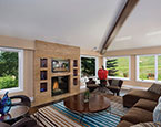 Great room overlooking golf course 