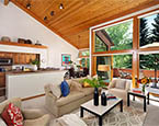 Living, dining, kitchen 