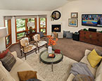 Living room with gas fireplace 